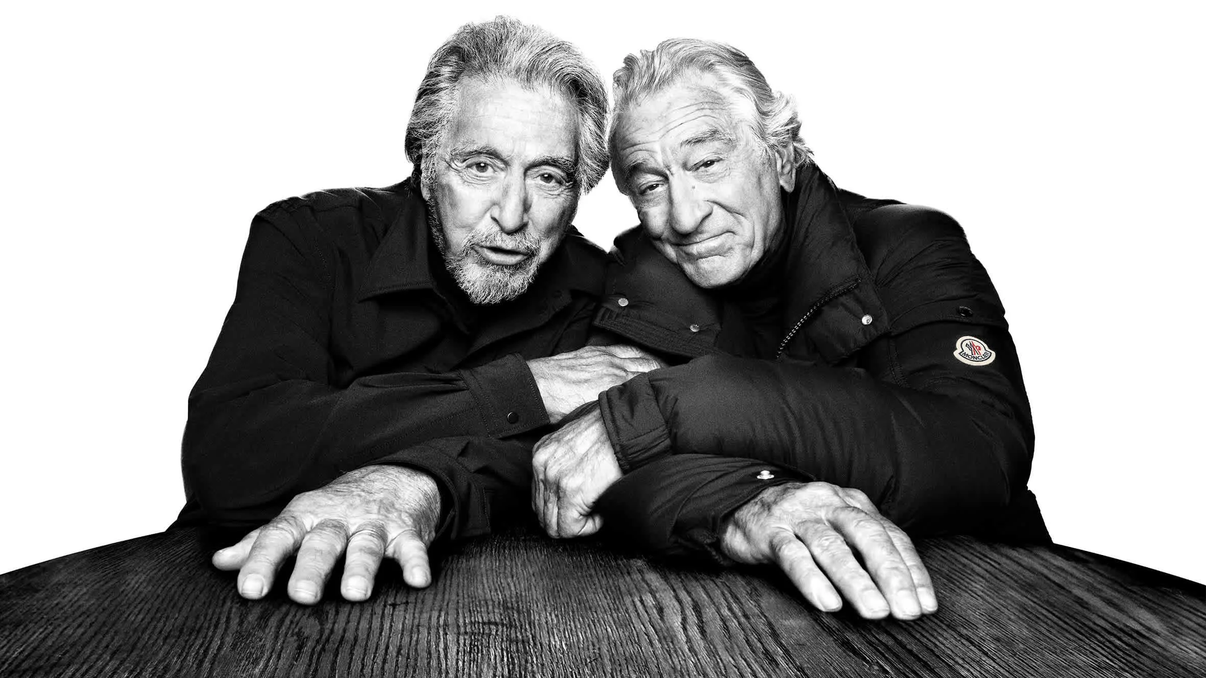 The two cinema legends and friends partake in this fashion message